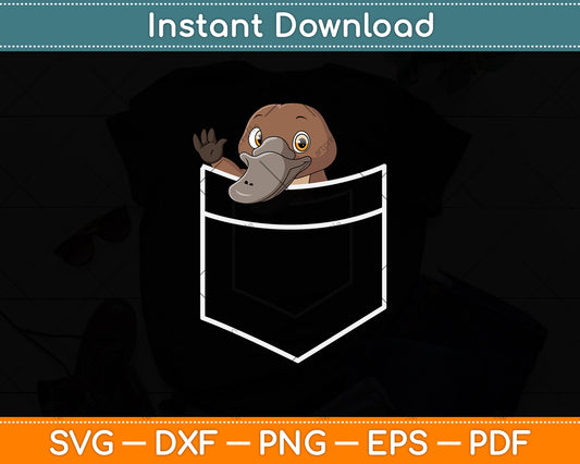 Cute Platypus In A Pocket Svg Png Dxf Digital Cutting File