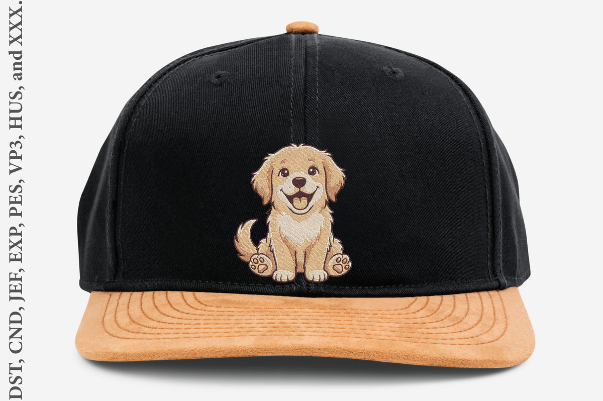 Cute Puppy Happy Dog Embroidery Design – Adorable Puppy Machine Embroidery Pattern, Cheerful Dog Animal Embroidery Design