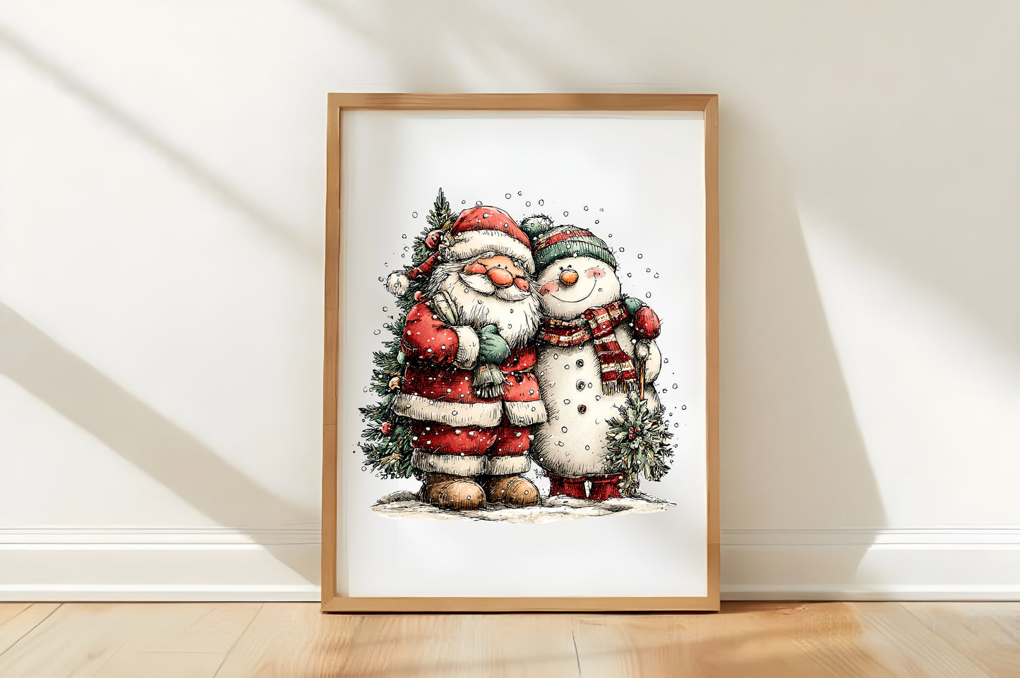 Cute Santa Claus Christmas Clipart PNG Bundle | Adorable Watercolor Holiday Santa Clipart
