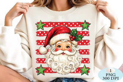 Cute Santa Face Christmas PNG