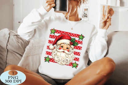 Cute Santa Face Christmas PNG
