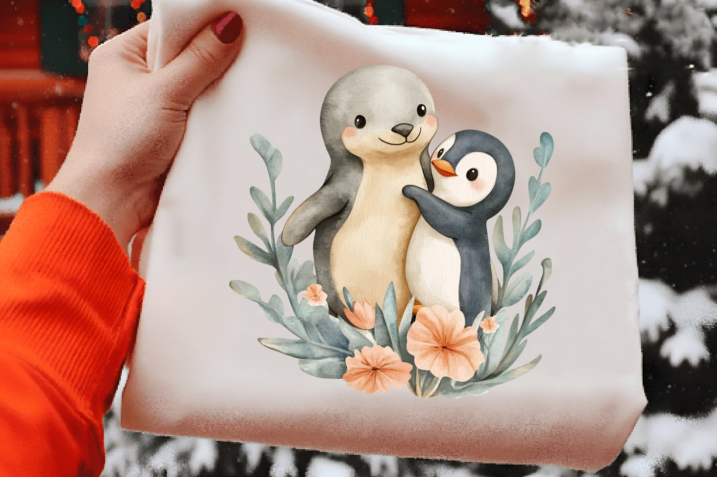 Cute Sea Animals Clipart PNG Bundle | Watercolor Ocean Animals PNG | Adorable Marine Life Clipart