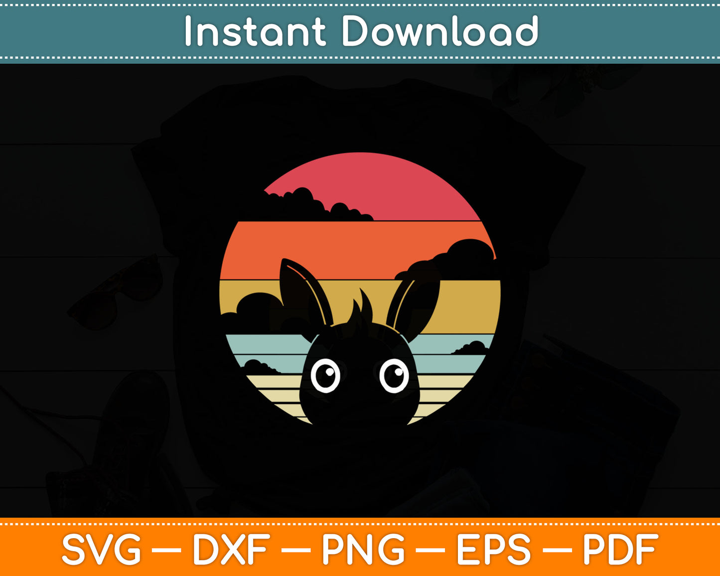 Cute Silhouette Donkey Svg Digital Cutting File