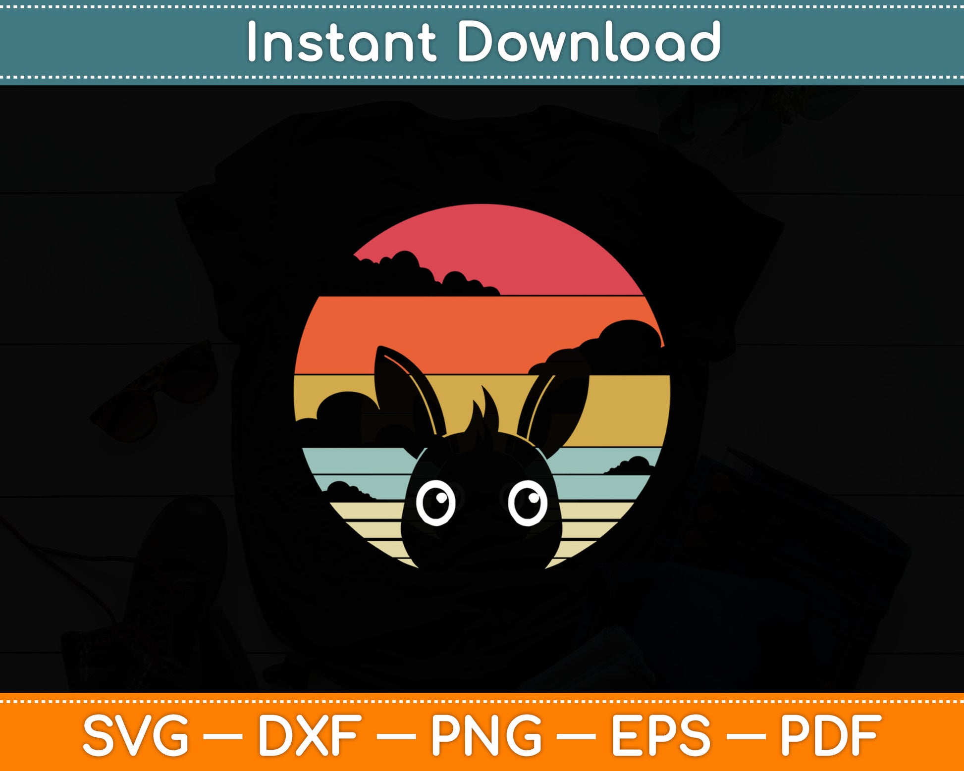 Cute Silhouette Donkey Svg Digital Cutting File