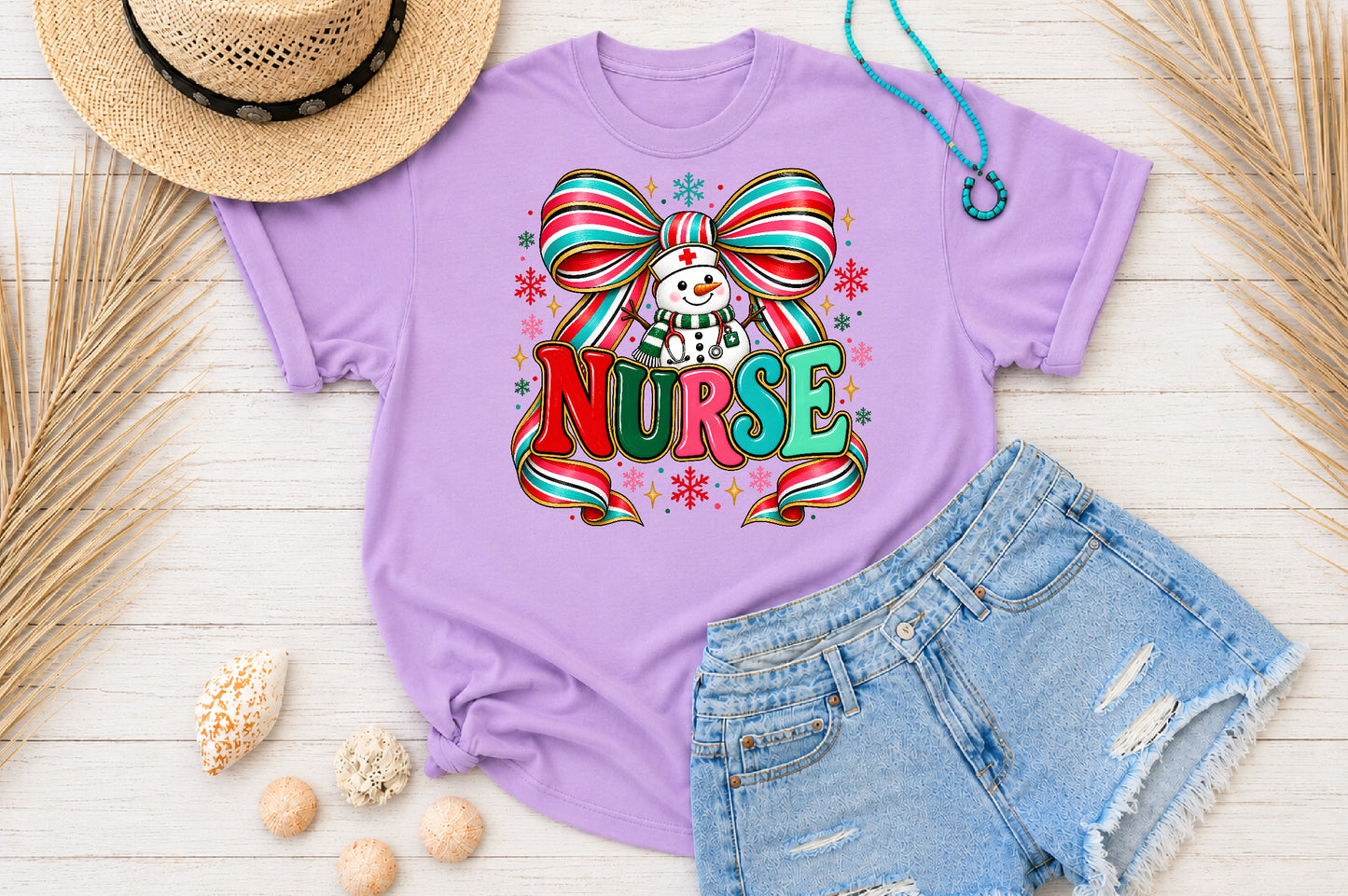 Cute Snowman Nurse PNG Christmas Medical Sublimation Design