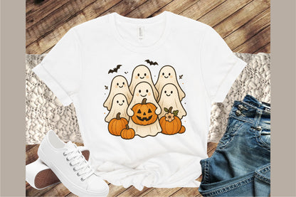 Cute Spooky Ghost Pumpkin Halloween PNG
