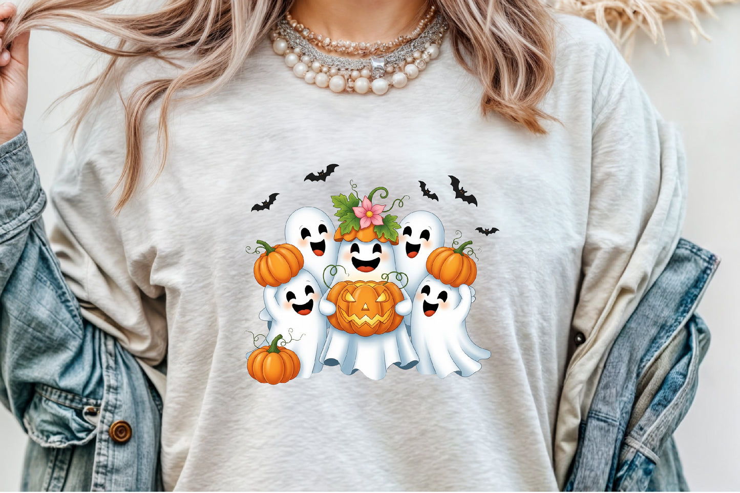 Cute Spooky Ghost Pumpkin Halloween PNG