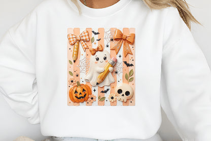 Cute Spooky Teacher Halloween PNG