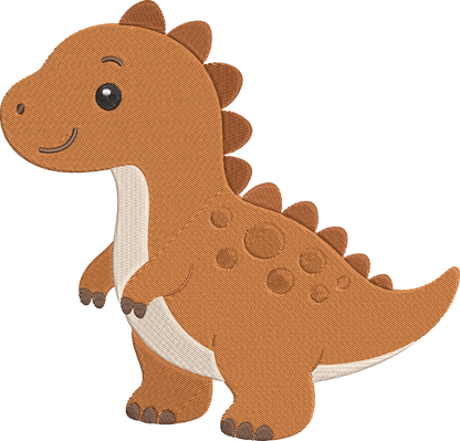 Cute T Rex Embroidery Design – Adorable Tyrannosaurus Rex Machine Embroidery Pattern, Fun Dinosaur Embroidery Design