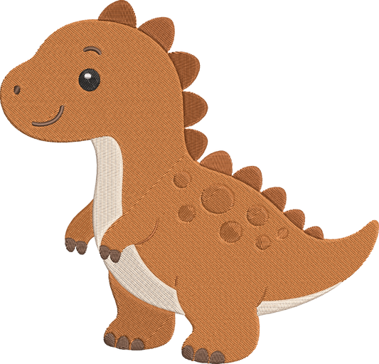 Cute T Rex Embroidery Design – Adorable Tyrannosaurus Rex Machine Embroidery Pattern, Fun Dinosaur Embroidery Design