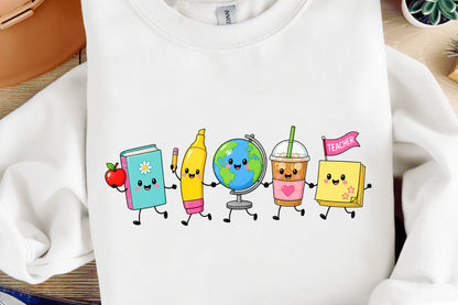 Cute Teacher Supplies PNG Back to School Classroom Clipart