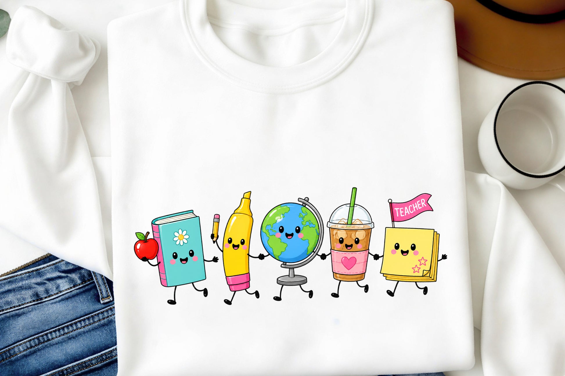 Cute Teacher Supplies PNG Back to School Classroom Clipart