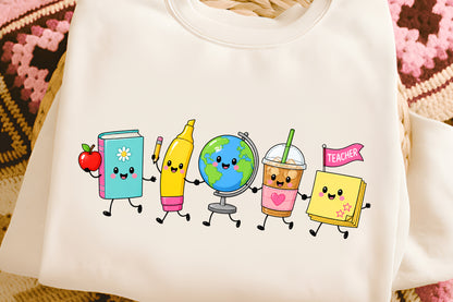 Cute Teacher Supplies PNG Back to School Classroom Clipart