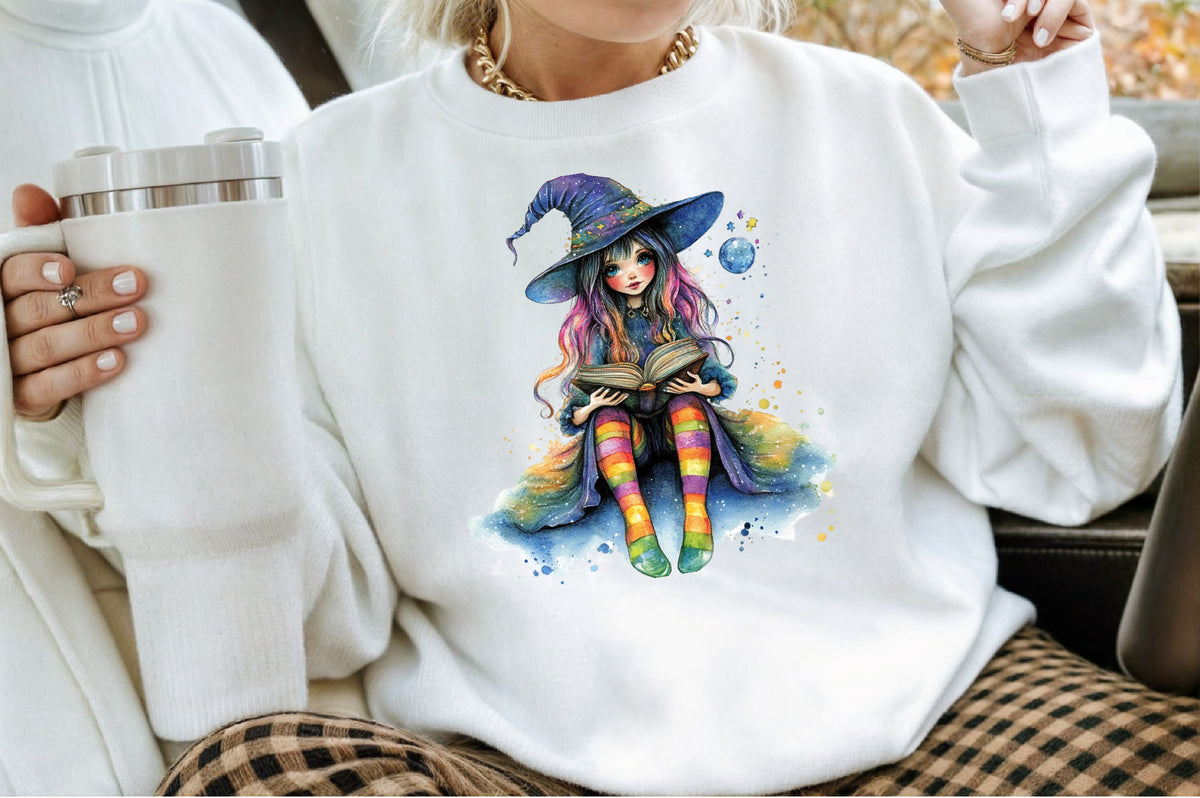 Cute Witch Kids Halloween Clipart 35 PNG