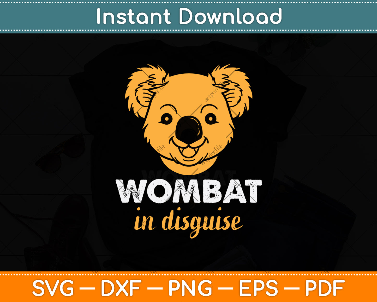Cute Wombat In Disguise Svg Png Dxf Digital Cutting File