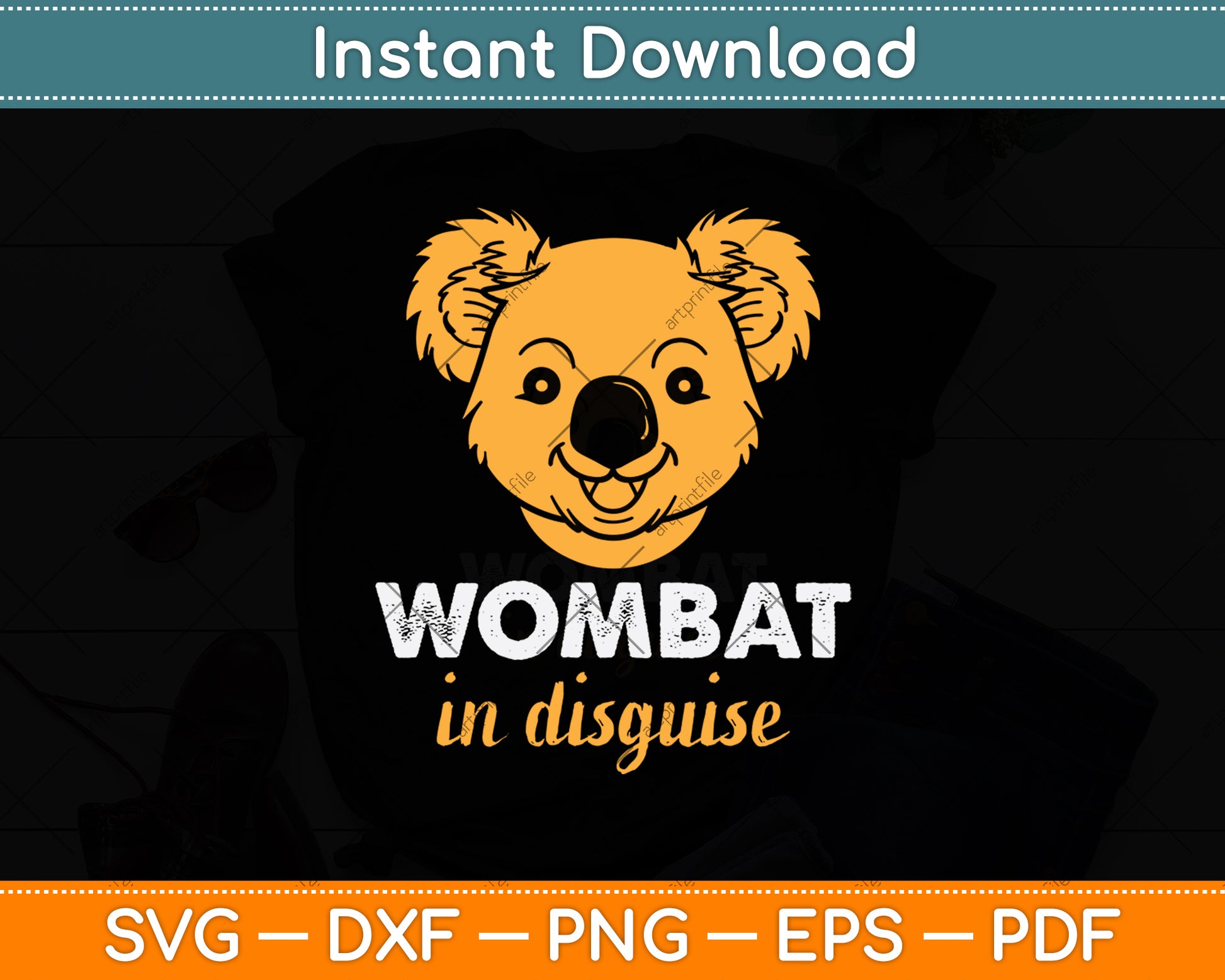 Cute Wombat In Disguise Svg Png Dxf Digital Cutting File