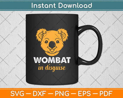 Cute Wombat In Disguise Svg Png Dxf Digital Cutting File