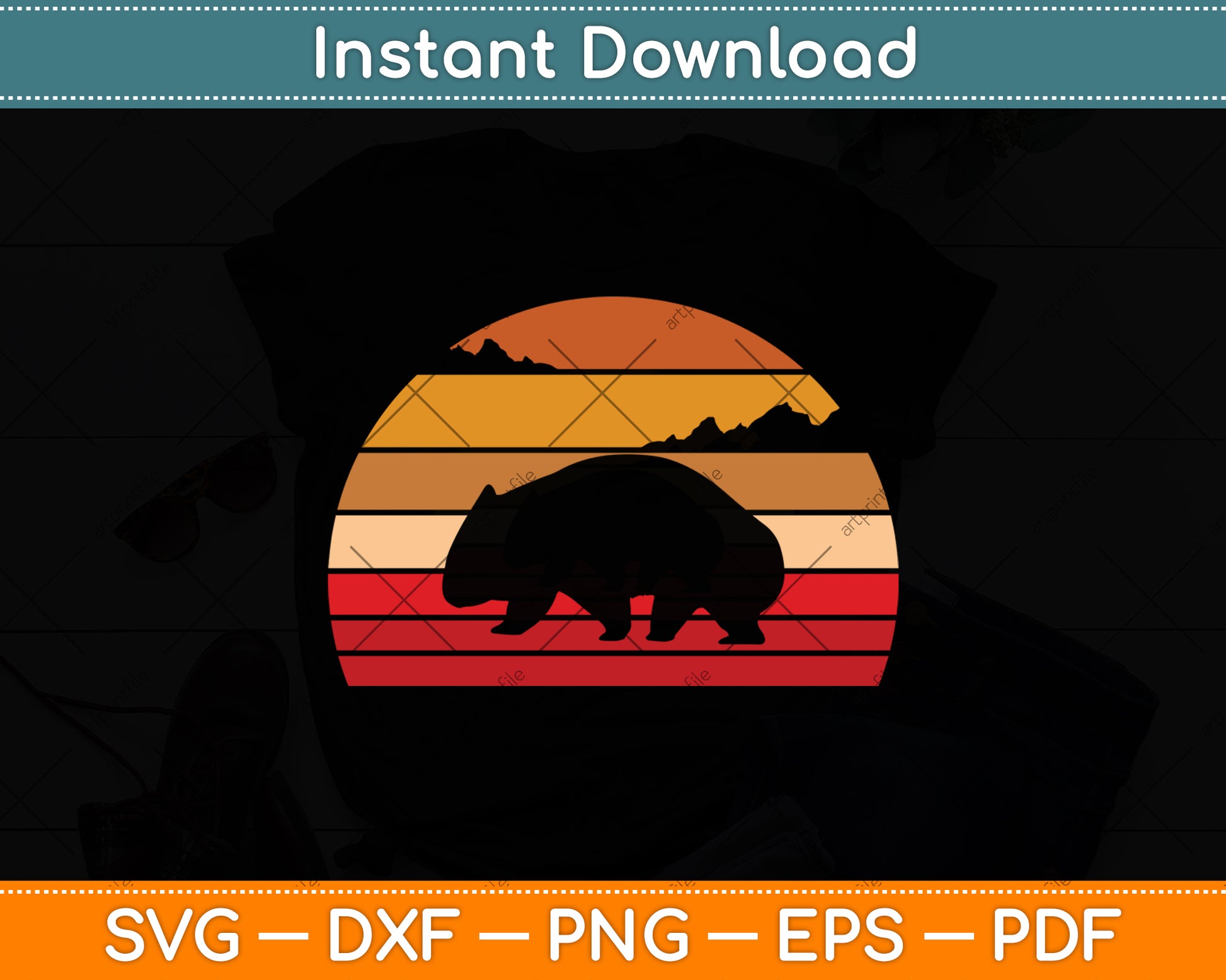 Cute Wombat Vintage Svg Png Dxf Digital Cutting File
