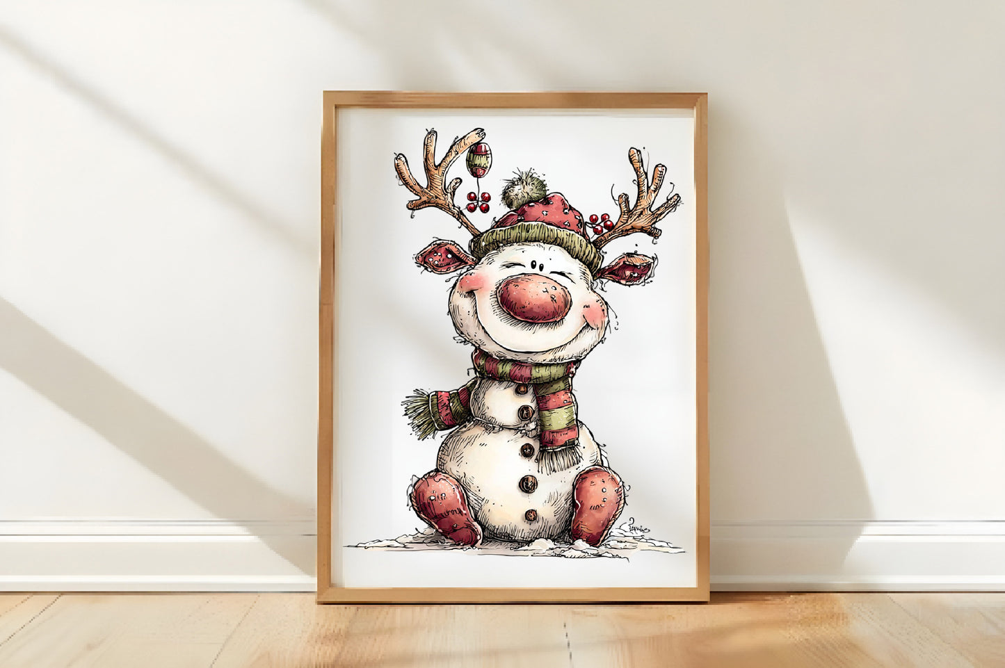 Cute Funny Snowman Clipart PNG Bundle | Adorable Watercolor Christmas Snowman Clipart | Festive Winter Snowman PNG