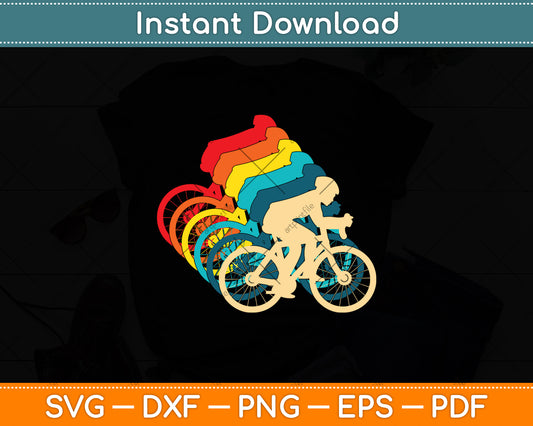 Cycling Vintage Retro Svg Digital Cutting File