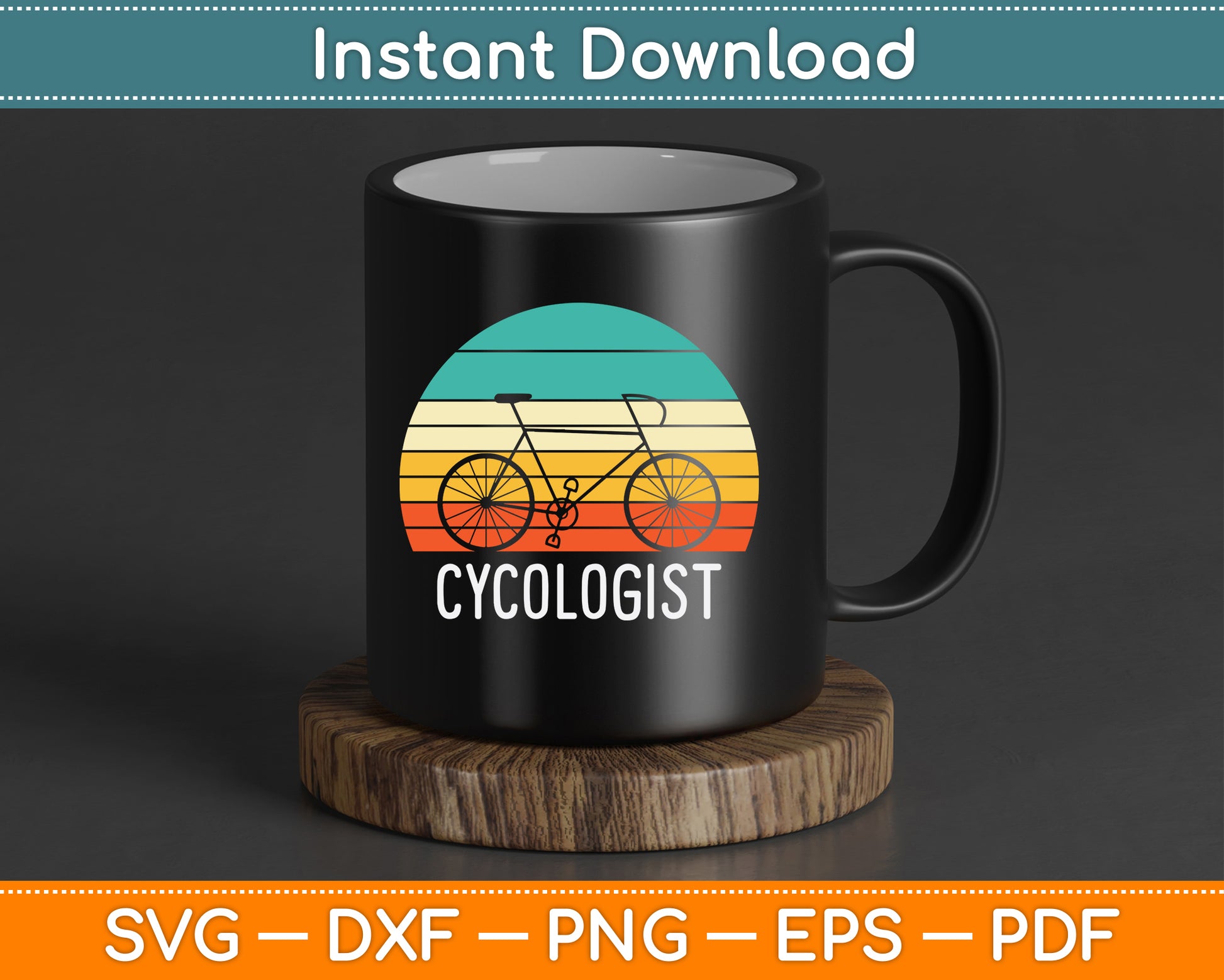 Cycologist Funny Vintage Cycling & Cyclist SVG Digital Cutting File