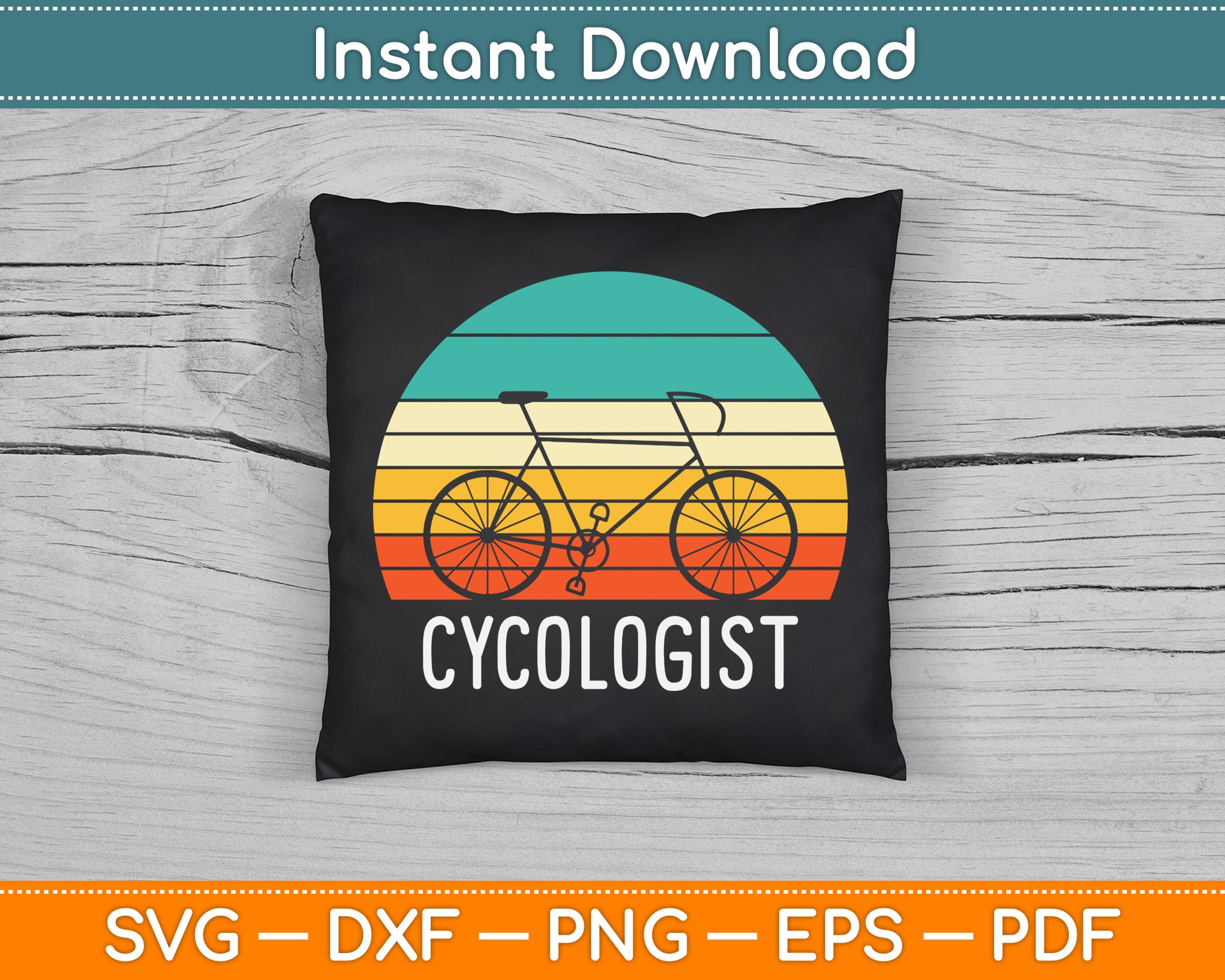 Cycologist Funny Vintage Cycling & Cyclist SVG Digital Cutting File