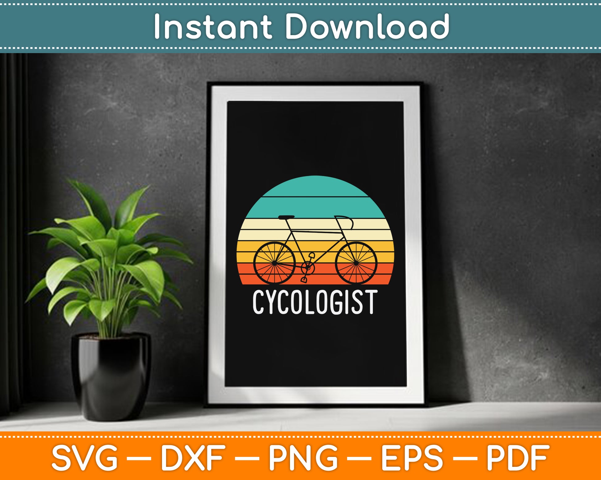 Cycologist Funny Vintage Cycling & Cyclist SVG Digital Cutting File