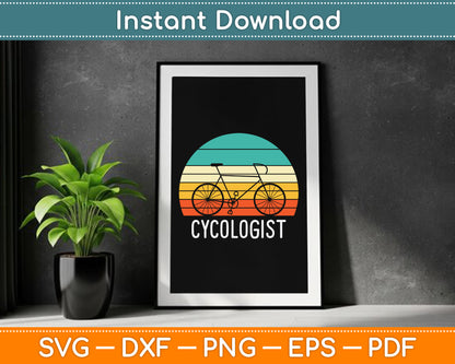 Cycologist Funny Vintage Cycling & Cyclist SVG Digital Cutting File