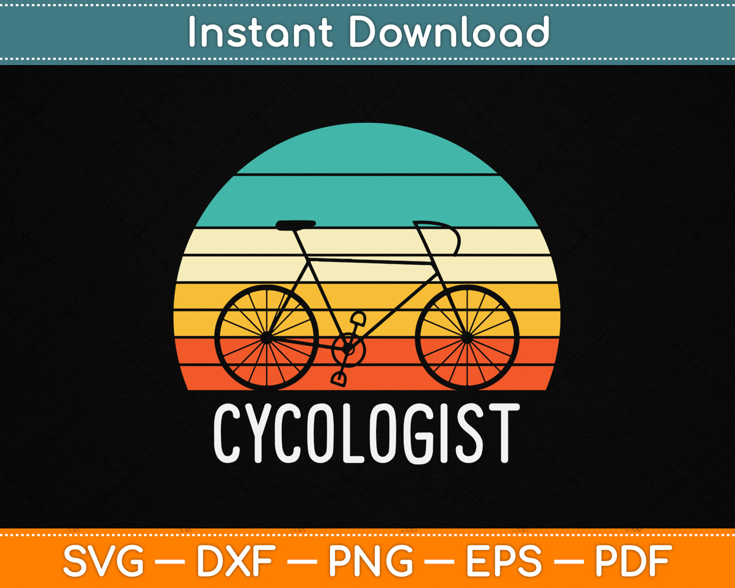 Cycologist Funny Vintage Cycling & Cyclist SVG Digital Cutting File
