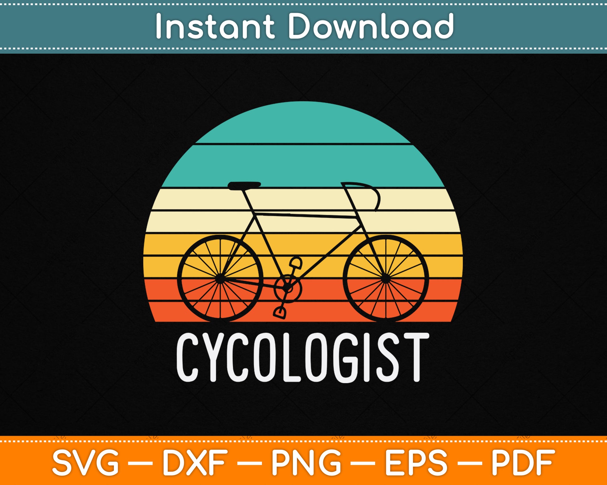 Cycologist Funny Vintage Cycling & Cyclist SVG Digital Cutting File