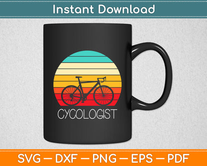 Cycologist Retro Vintage Svg Digital Cutting File