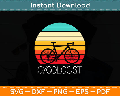Cycologist Retro Vintage Svg Digital Cutting File