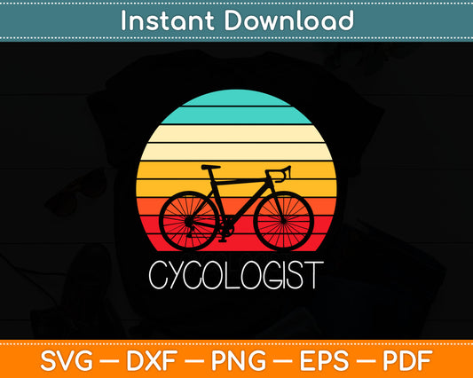 Cycologist Retro Vintage Svg Digital Cutting File