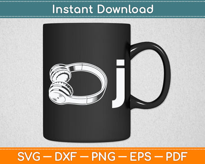 DJ Headphone I Heart Being A DJ Party Svg Digital Cutting File