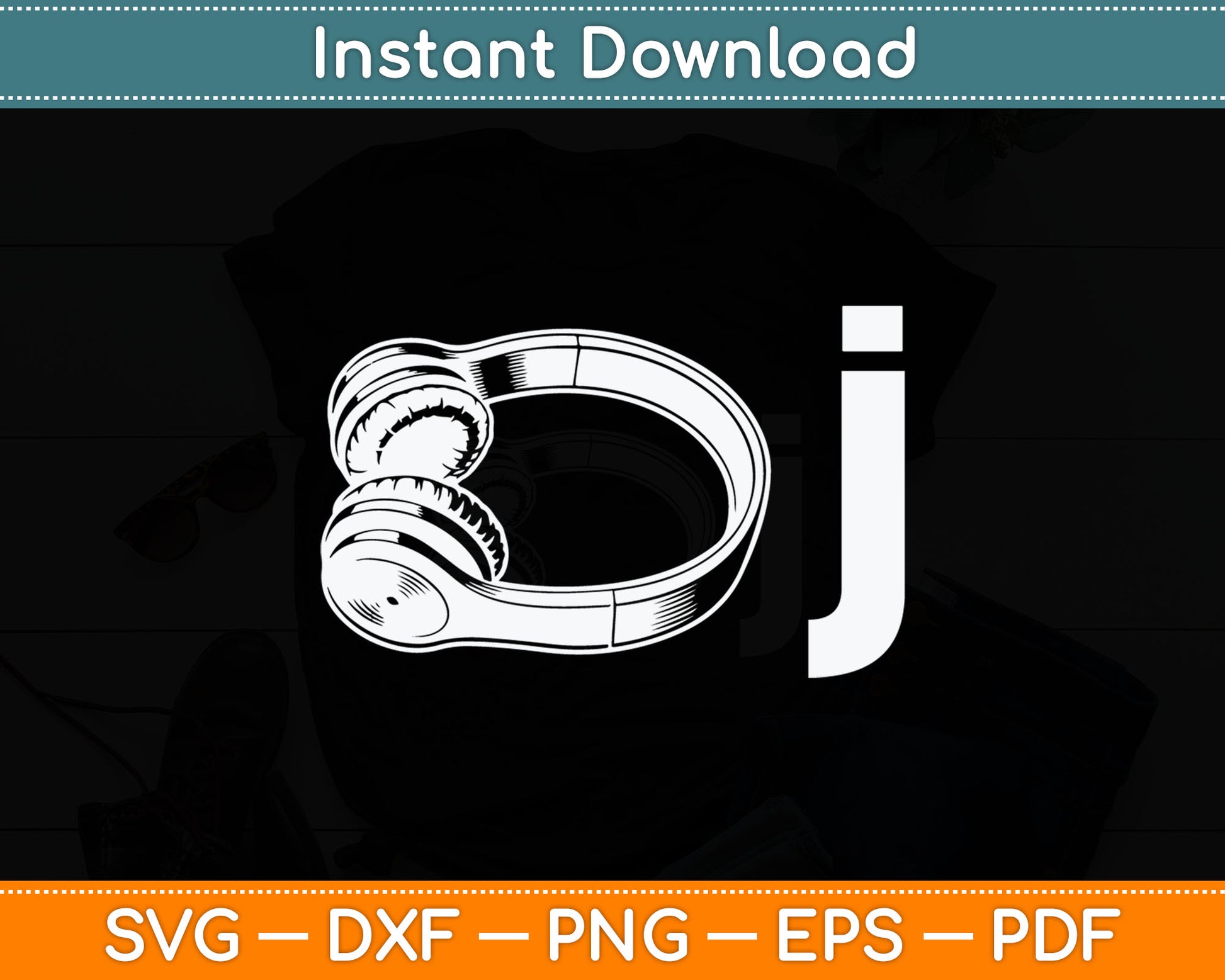 DJ Headphone I Heart Being A DJ Party Svg Digital Cutting File