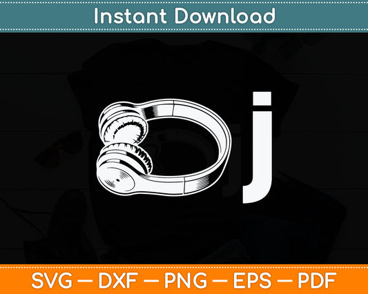 DJ Headphone I Heart Being A DJ Party Svg Digital Cutting File