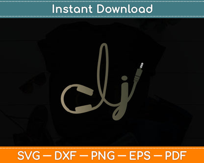 DJ Headphone I Heart Being A DJ Party Svg Digital Cutting File