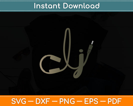 DJ Headphone I Heart Being A DJ Party Svg Digital Cutting File