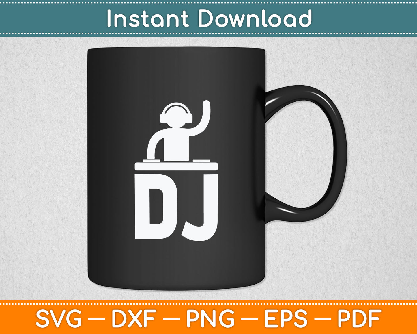 DJ icon Svg Digital Cutting File