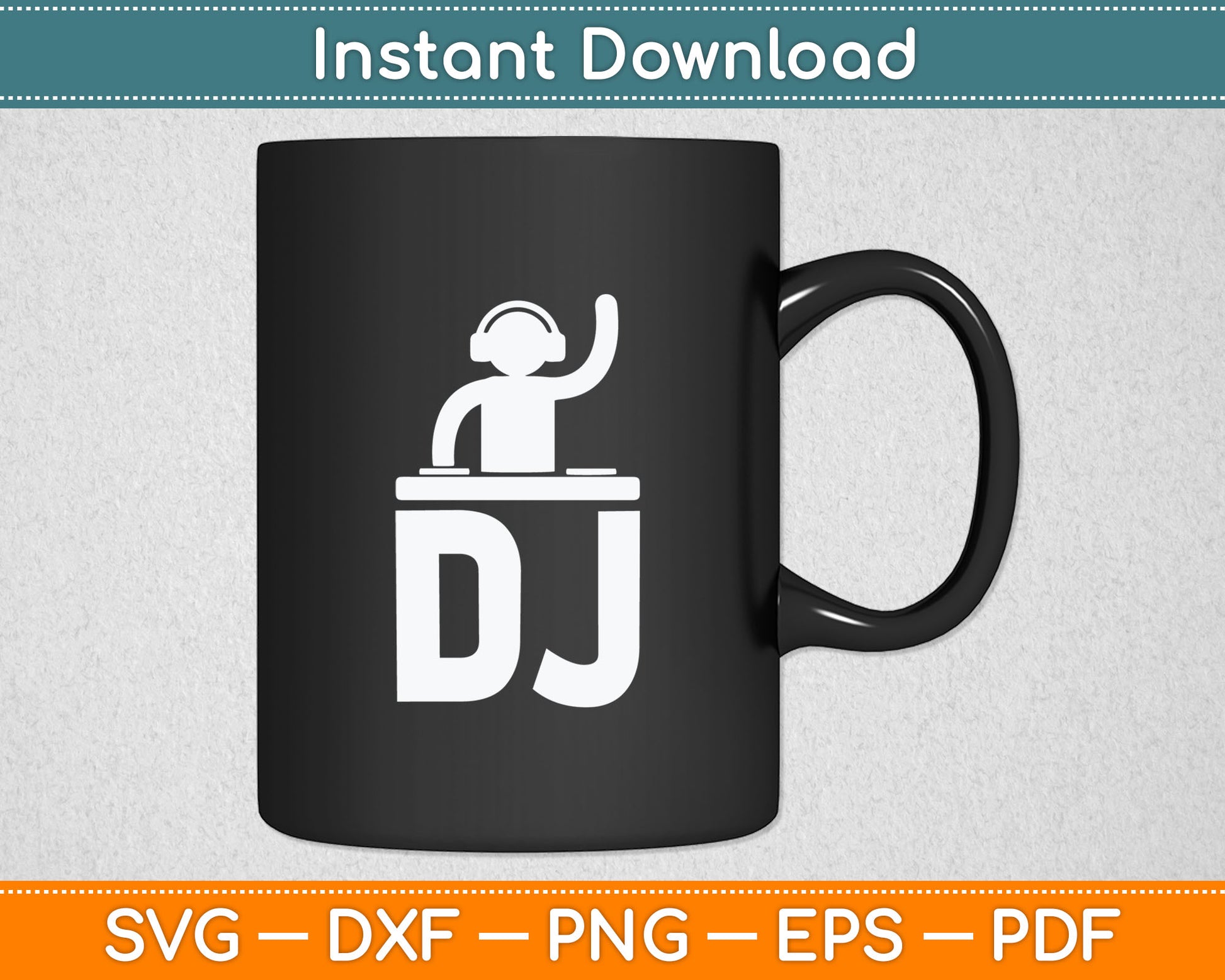 DJ icon Svg Digital Cutting File