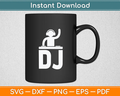 DJ icon Svg Digital Cutting File