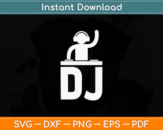 DJ icon Svg Digital Cutting File