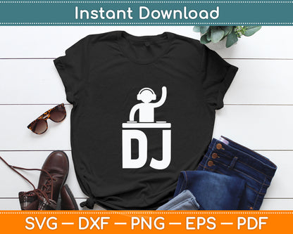 DJ icon Svg Digital Cutting File