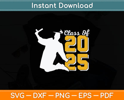 Dabbing Graduation Class Of 2025 Gift Men Funny Graduation Svg Digital Cutting File