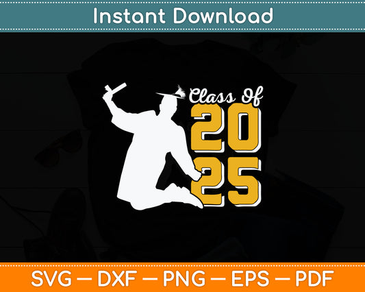 Dabbing Graduation Class Of 2025 Gift Men Funny Graduation Svg Digital Cutting File