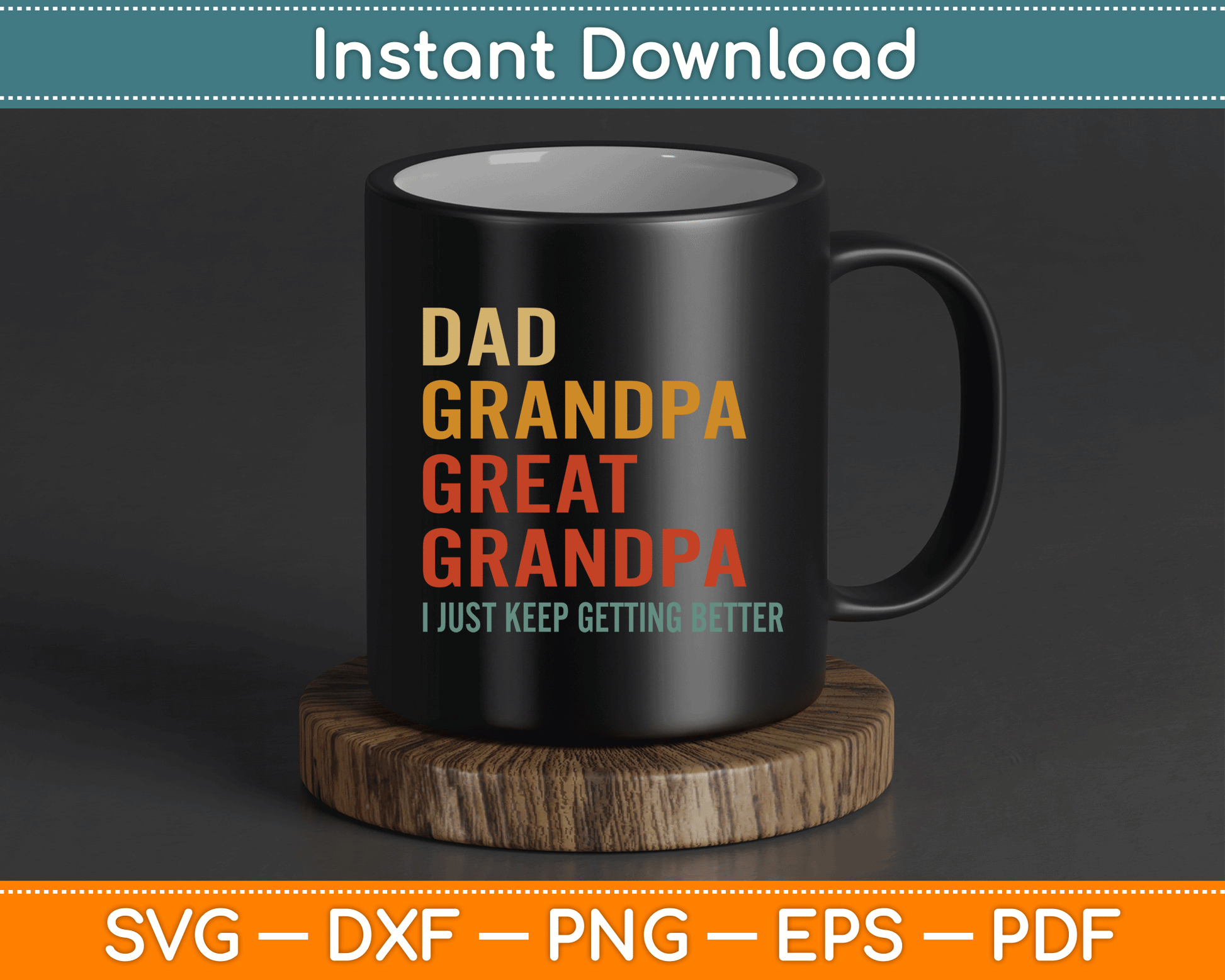 Happy Father’s Day SVG digital download for family gift creations