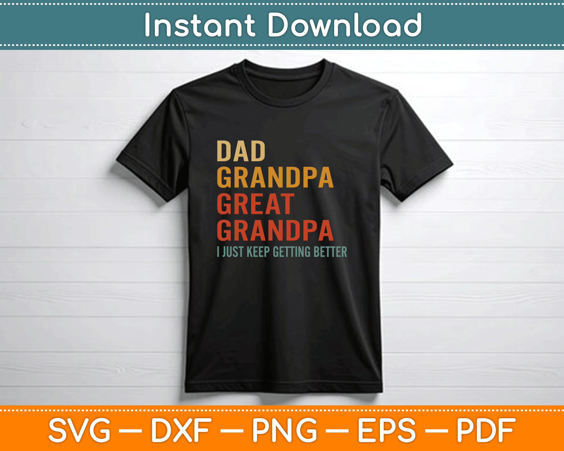 Dad Grandpa Great Grandpa SVG design for T-shirt and mug printing