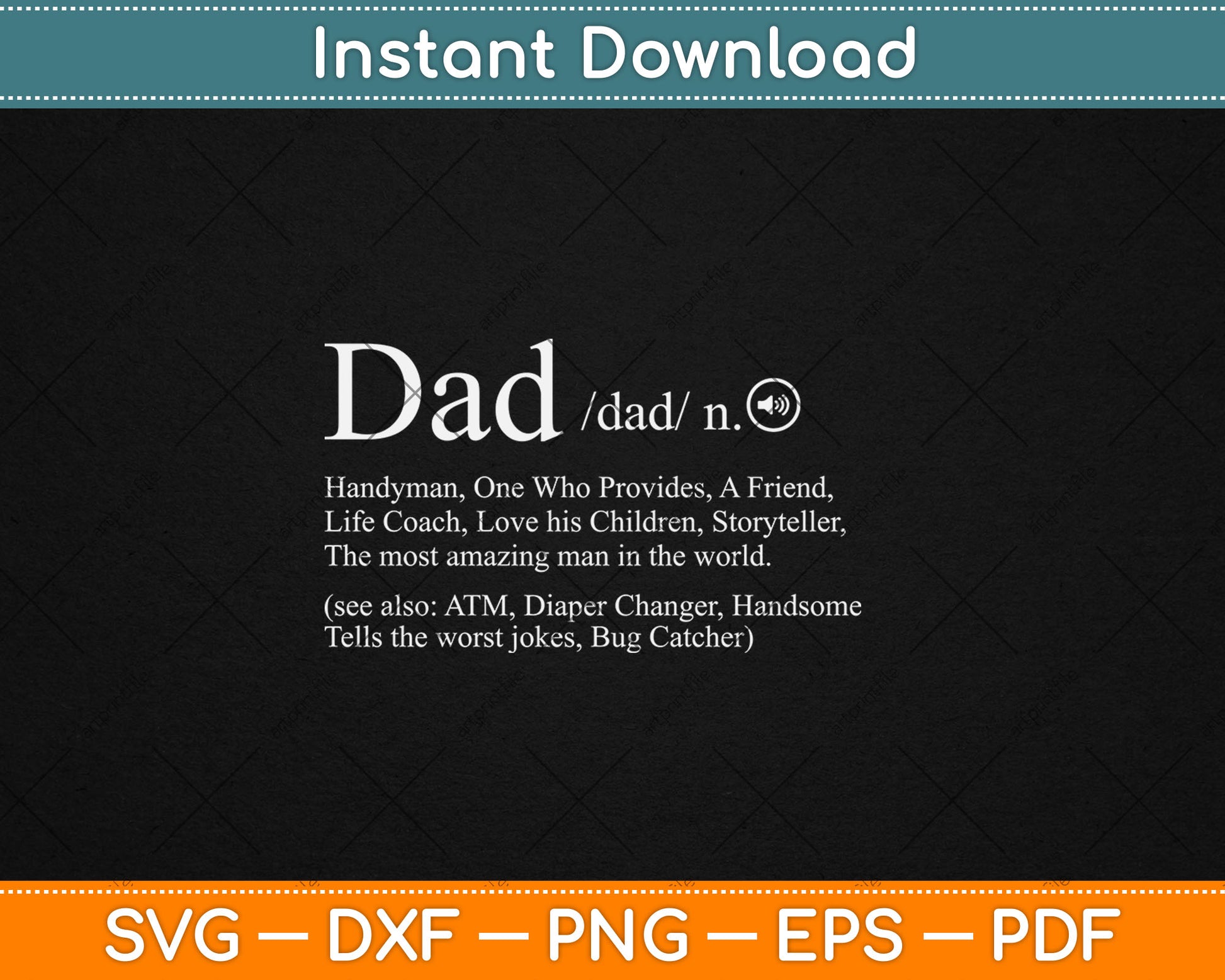 Dad Definition Dad Jokes Clothing Svg Digital Cutting File