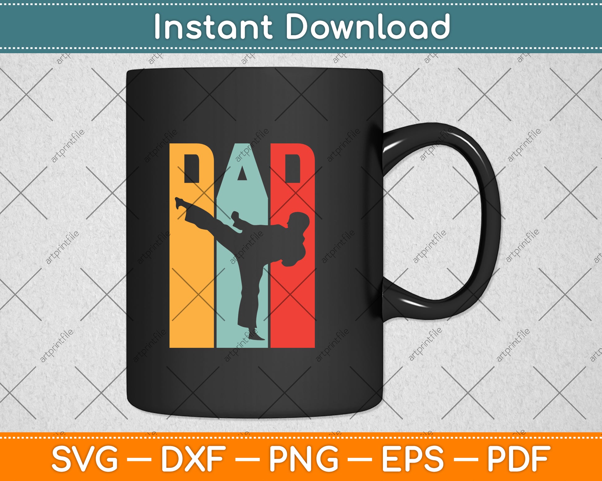 Dad Funny Vintage Taekwondo Svg Png Dxf Digital Cutting File