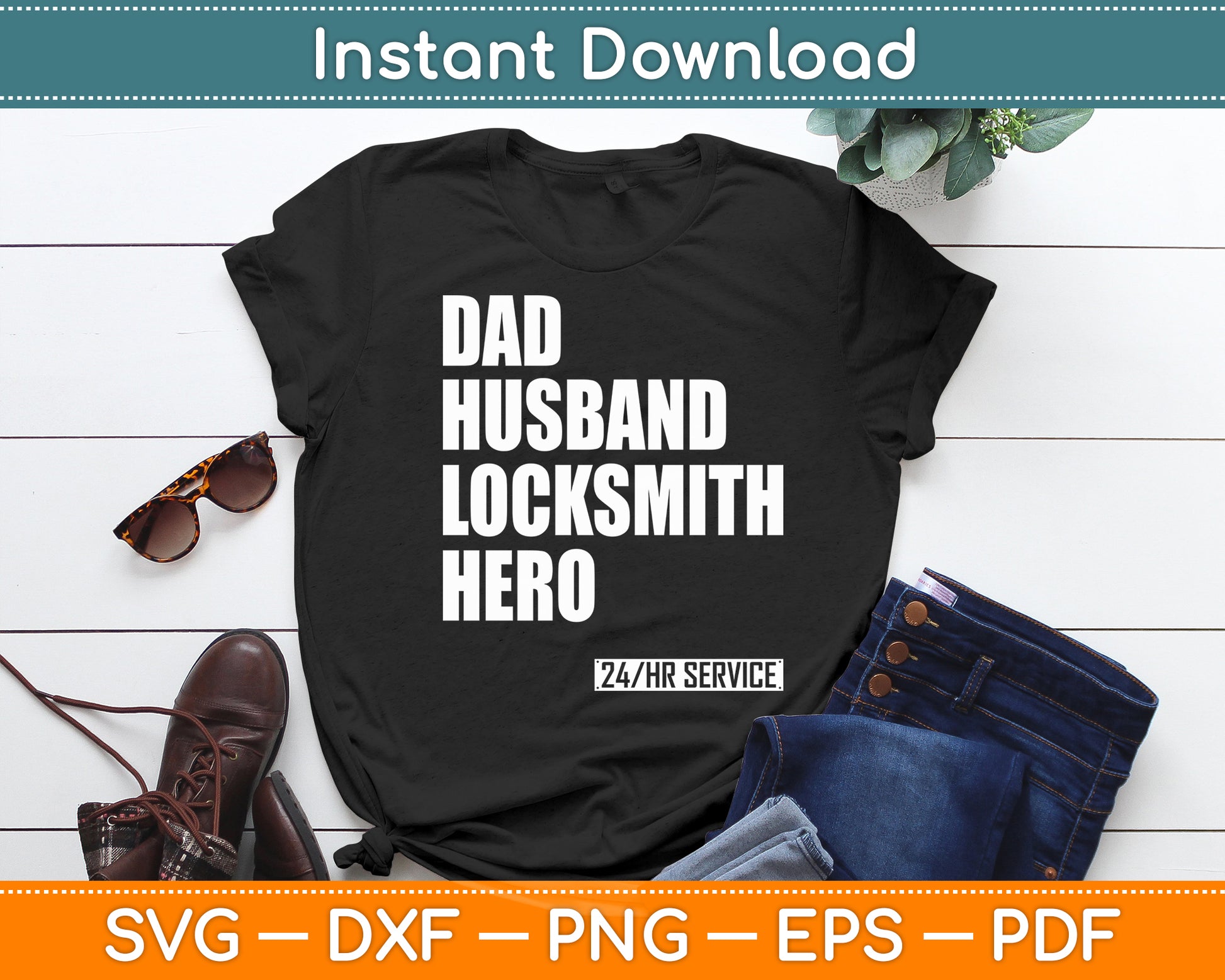 Dad Husband Locksmith Hero Funny Svg Digital Cutting File